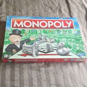Hasbro Monopoly Game with Red and Blue Box